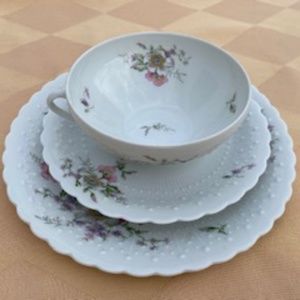 NWOT LIMOGES Tea for 2 Rose de Limoges by Georges Boyer